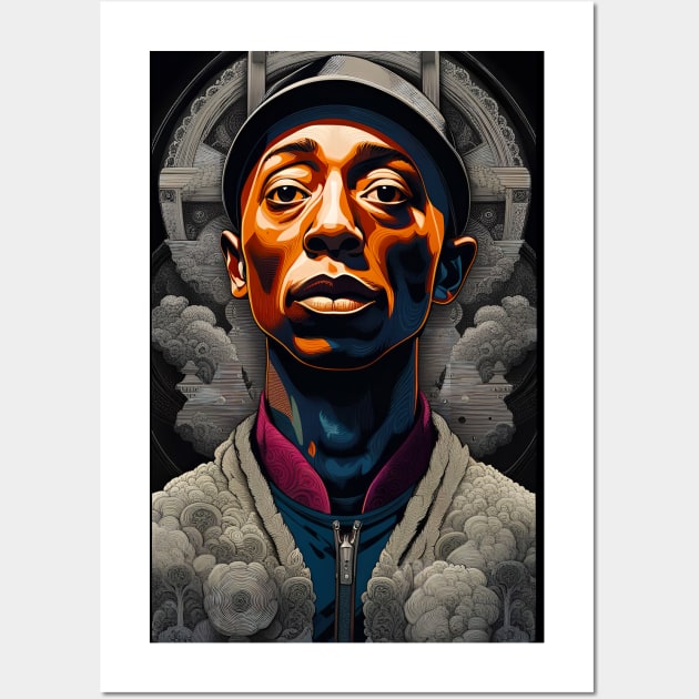 Pharrell Williams Fantasy Music Art T-Shirt Wall Art by Vintagiology